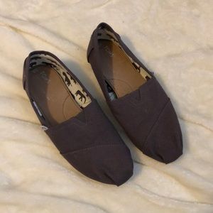 Gray Toms Slip-Ons